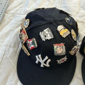 Authentic Collection NY Yankees Cap w lapel pin collection. 2 caps available.